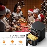 Air Fryer, 5-Quart Digital Air Fryer with Touchscreen, 8-in-1 Functions for Fry, Roast, Dehydrate, Bake Crispy & Juicy Meals, Compact Airfryer with Large Easy-View Window, Black — image 5
