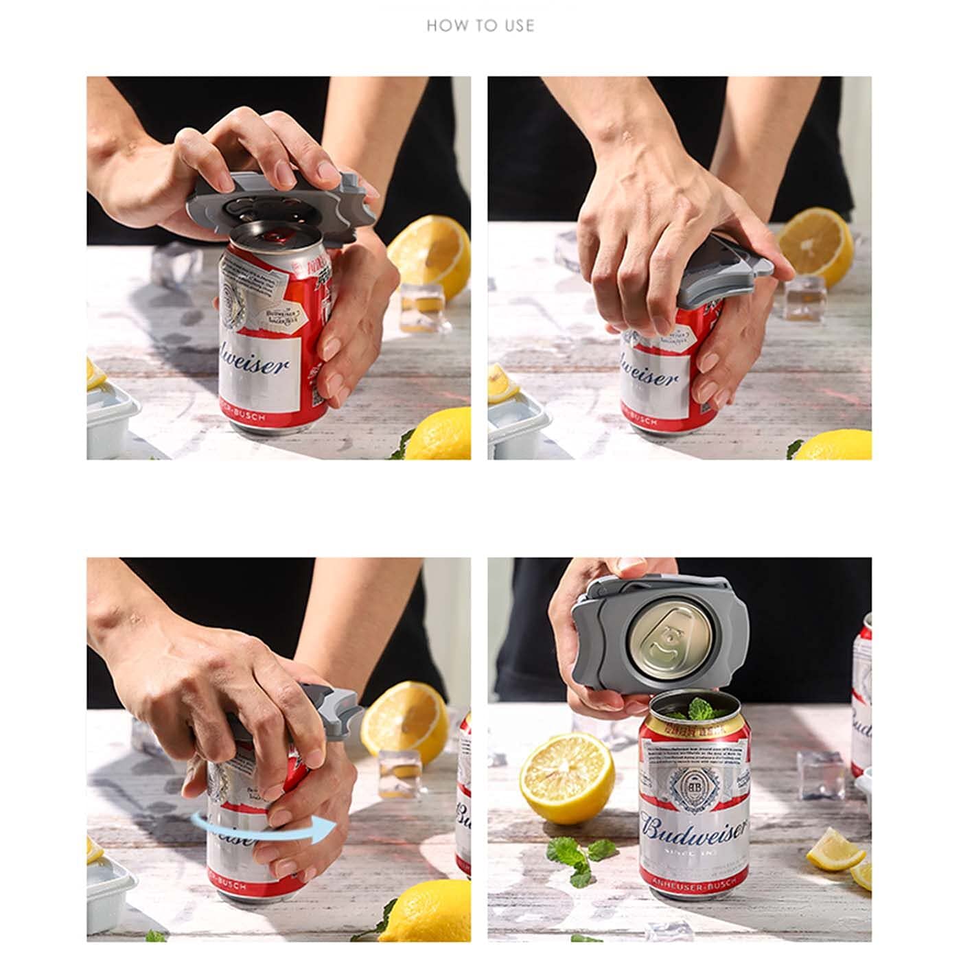 Amazon｜缶切り 缶オープナーバーツール トップレス 手動ビール缶