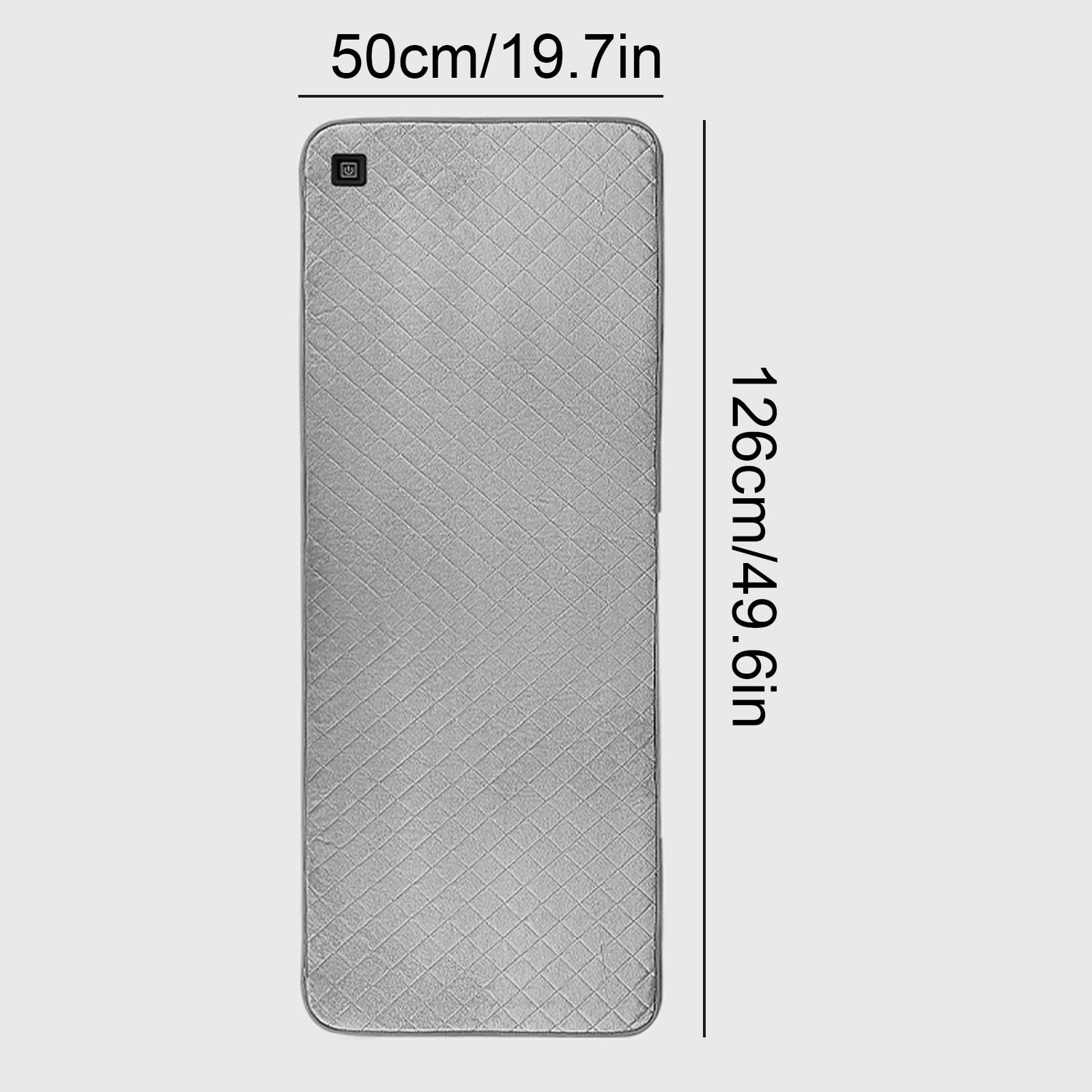 Coprisedile Riscaldato USB per Sedia con 3 Impostazioni di Temperatura, Scalda Sedia Ufficio da 5 V, Cuscino Termico Elettrico Più Lungo, 126 cm(Gray)