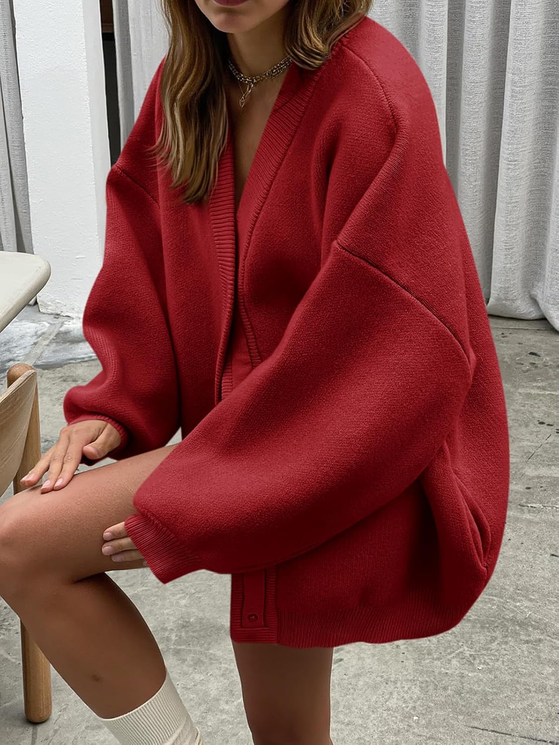 Cicy Bell Womens Oversized Chunky Cardigan Sweaters Trendy Button Down Knit Sweater 2025 Fall Winter Warm Jackets Outfits - Image 4