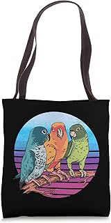 Bird Bird Watching Zookeeper Birder Parrot Budgie Retro Tote Bag