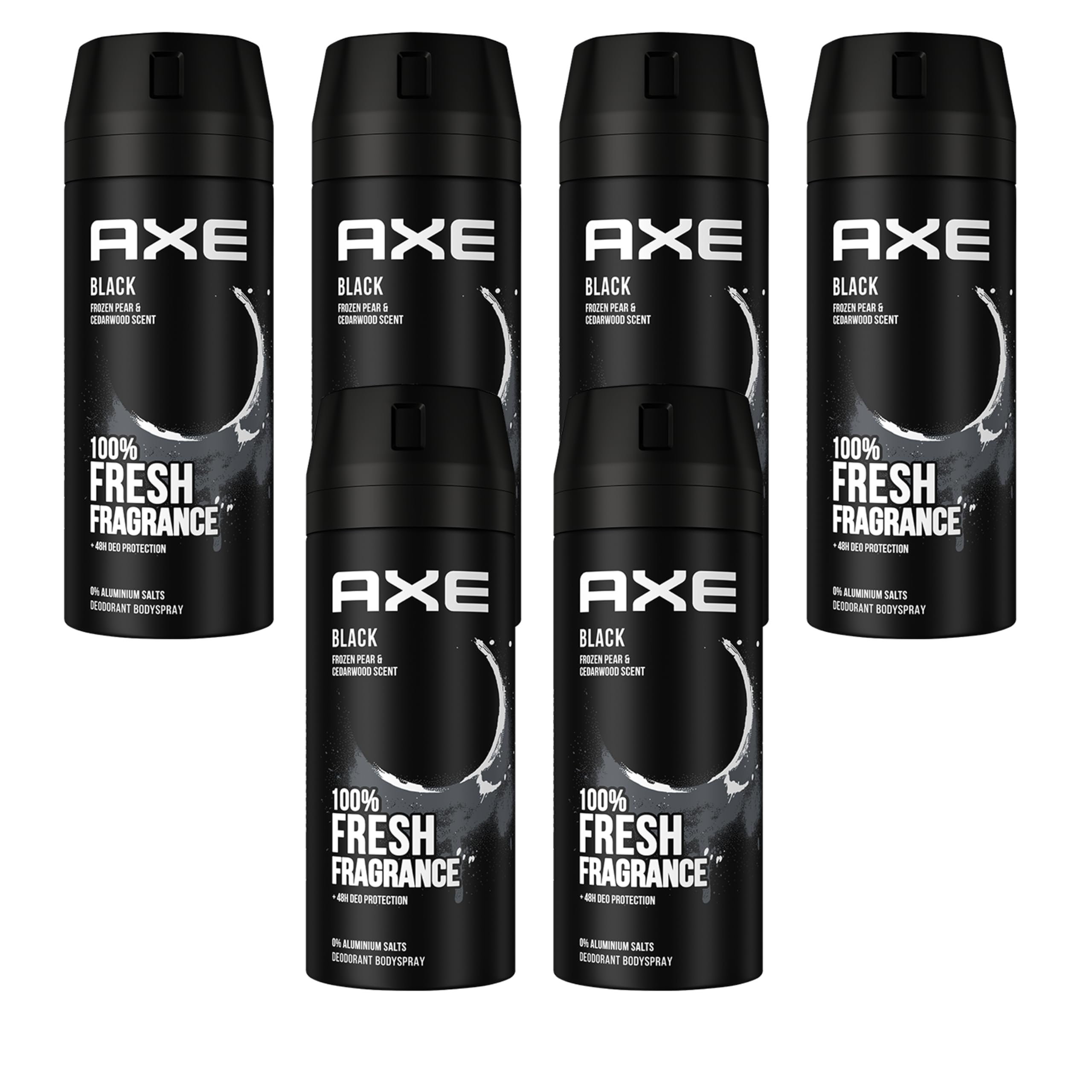 AXE Black Deo Deodorant Bodyspray im 6er Pack, Männerdeo ohne Aluminium, Herren Men Deospray (6x 150ml)