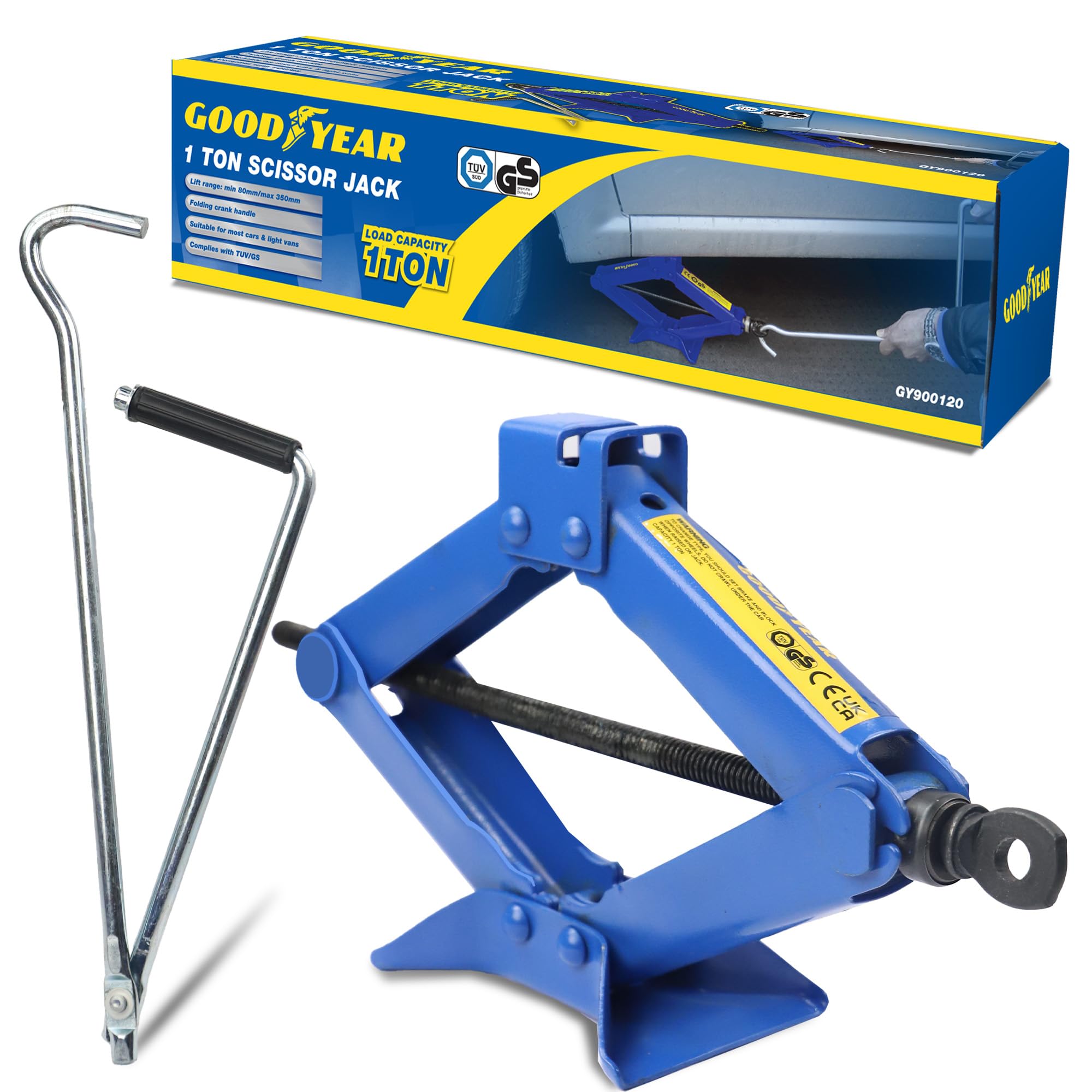 Goodyear 1 Ton Professional Scissor Jack from B&Q