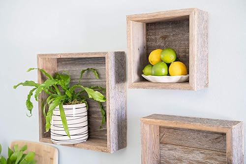 Miniatura 7 de BarnwoodUSA - Estantería de madera para colgar 100 % madera reciclada