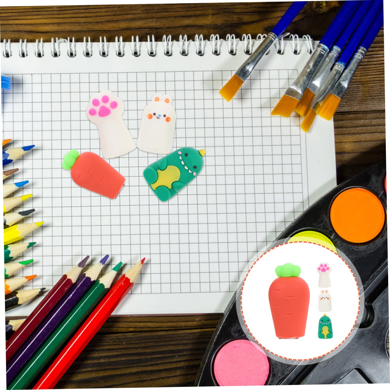 Housoutil 3 Sätze Tierförmiger Bleistiftspitzer Kawaii Anspitzer Für Manuelle Anwendung Und Praktisch Für Schule Schutzgehäuse Gegen Verletzungen 4 Stück * 3
