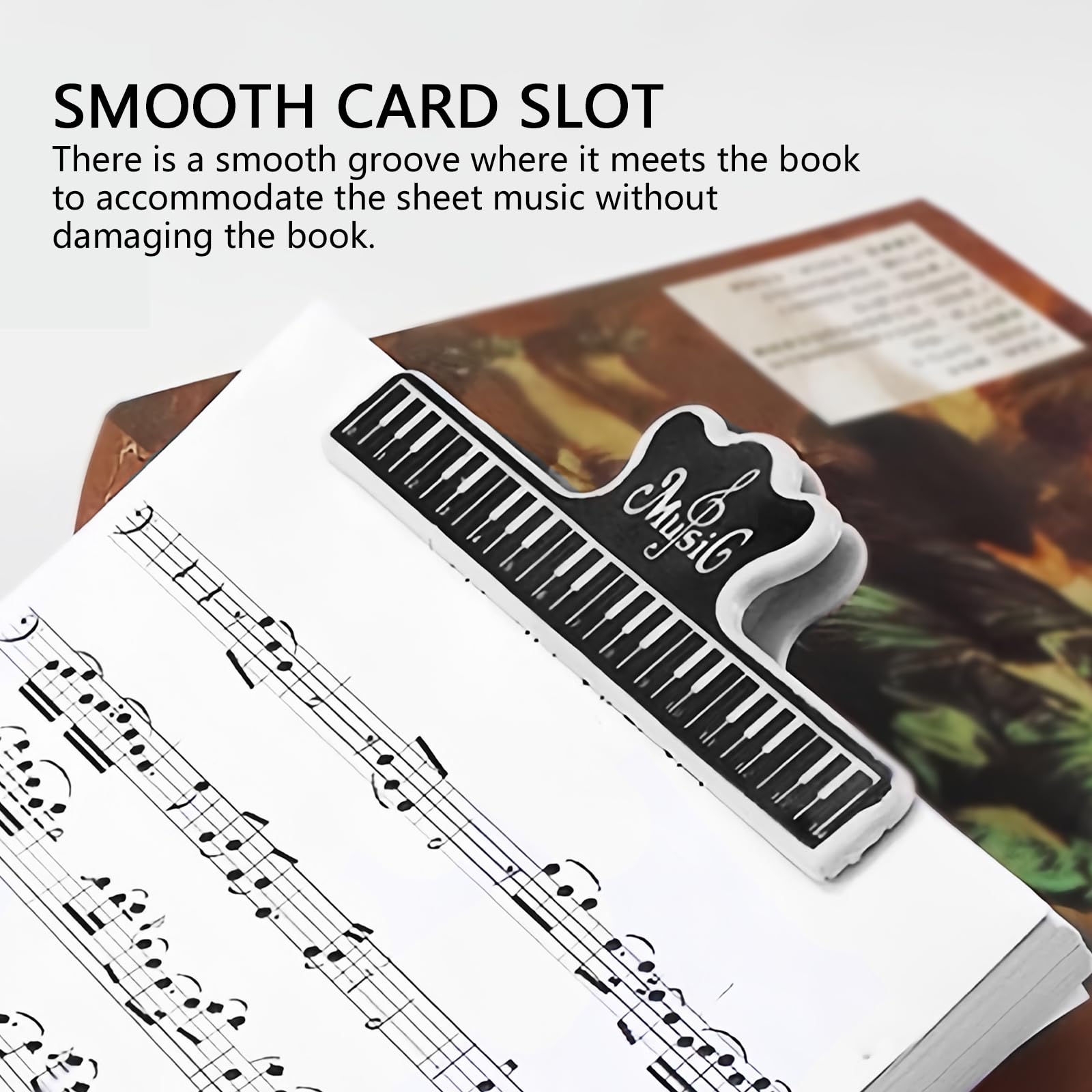 Musiin Elegant Music Score Clips -4Piece Set in Red, Black, Blue, Gold for Secure Sheet Music Handling, multi - Image 3