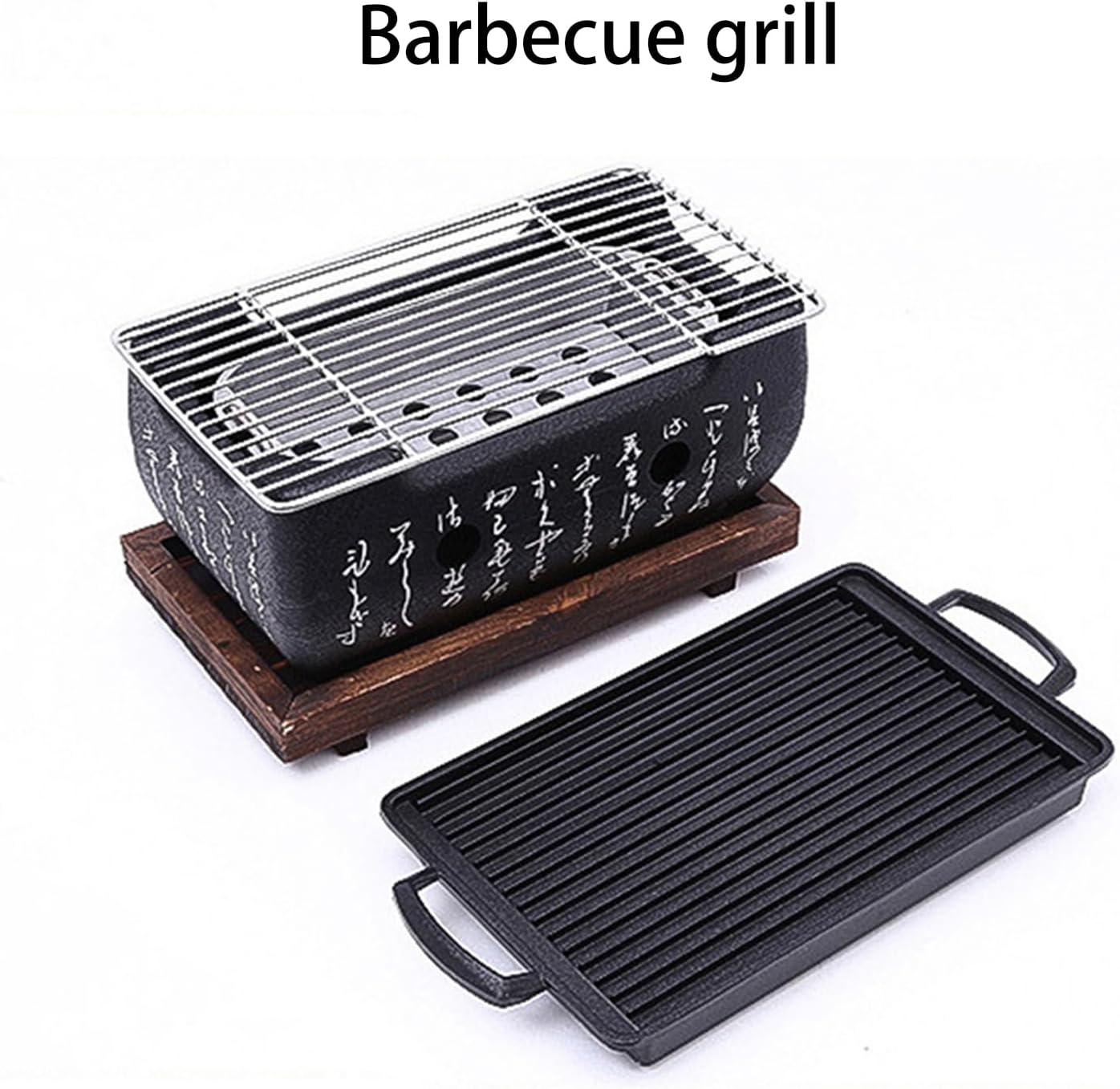 Portable Outdoor Barbecue Tray Rectangle Barbecue Plate Cassettes Oven Baking Pans Tray Nonstick Grills Plate Easy to Cleans Easy to