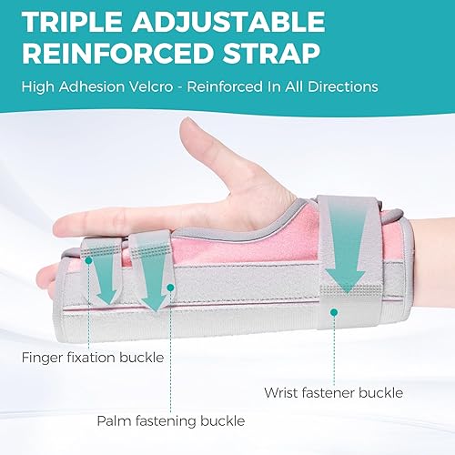 Miniatura 6 de Férula de dedo de gatillo, soporte de mano con soporte para el dedo, soporte de mano ajustable derecha o izquierda, enderezamiento para dedo en