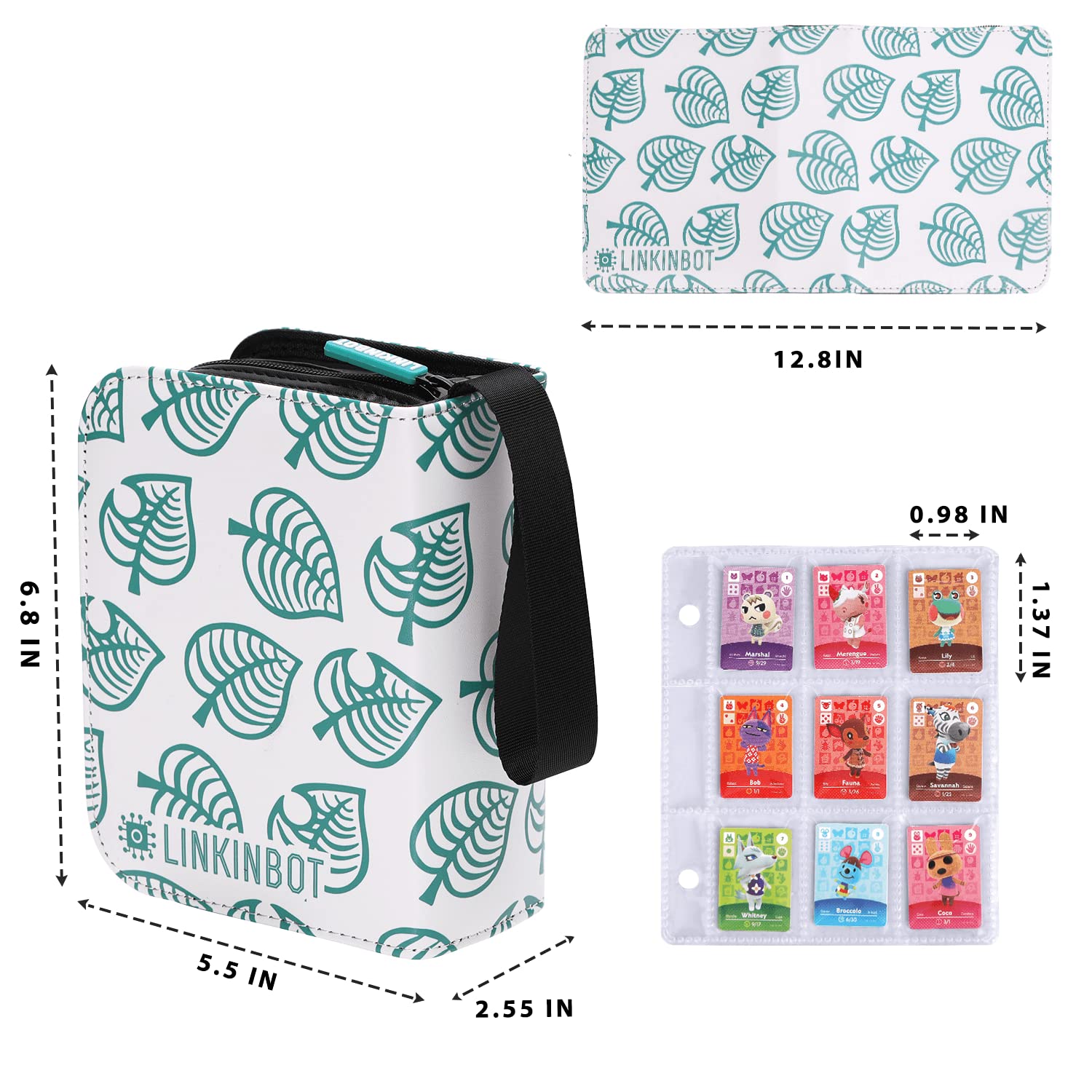 Amazon.com: 495 Pockets Binder Holder for Animal Crossing Mini Amiibo Cards,  1.3"x1" ACNH NFC Tag Game Cards Carrying Case (Leaf, Plus) : Video Games