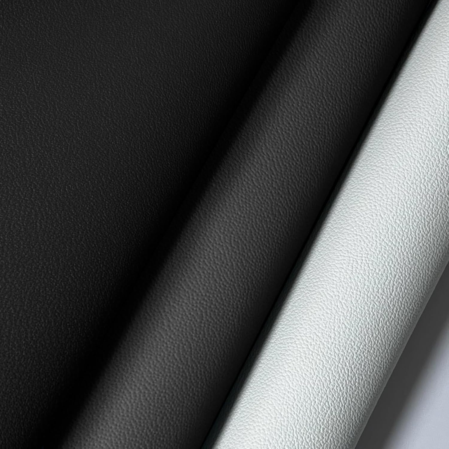 Faux Leather Fabric,54"x108" Thick Durable Synthetic Upholstery Leather Vinyl, Soft Smooth Waterproof, Durable,Replacement Renovate for Wallets, DIY Projects, Furniture, Car Seats 3 Yards-Grey