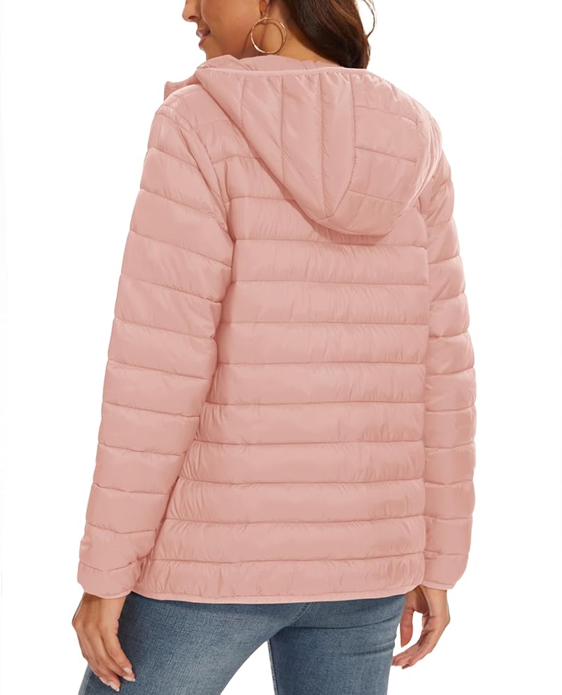 Jackets For Women GOFLIC Women's Down Puffer Jacket With Hood
