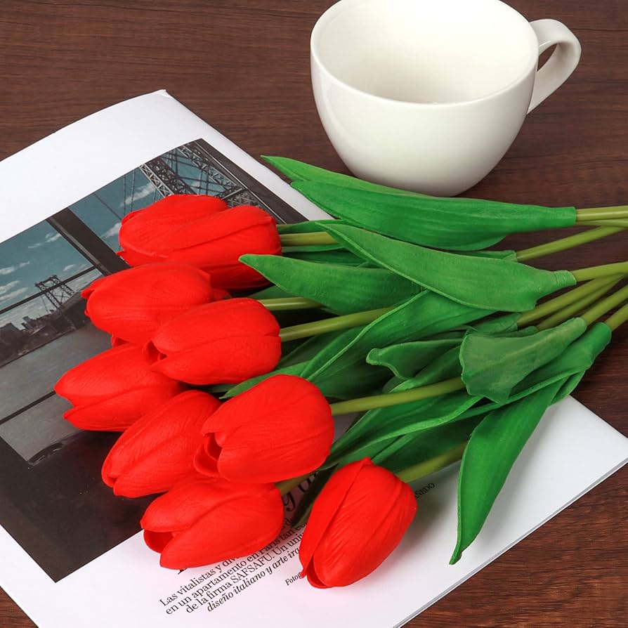 スワロフスキー　ロッキングフラワー　チューリップ　花　RED スワロフスキー ロッキングフラワー チューリップ 花 RED