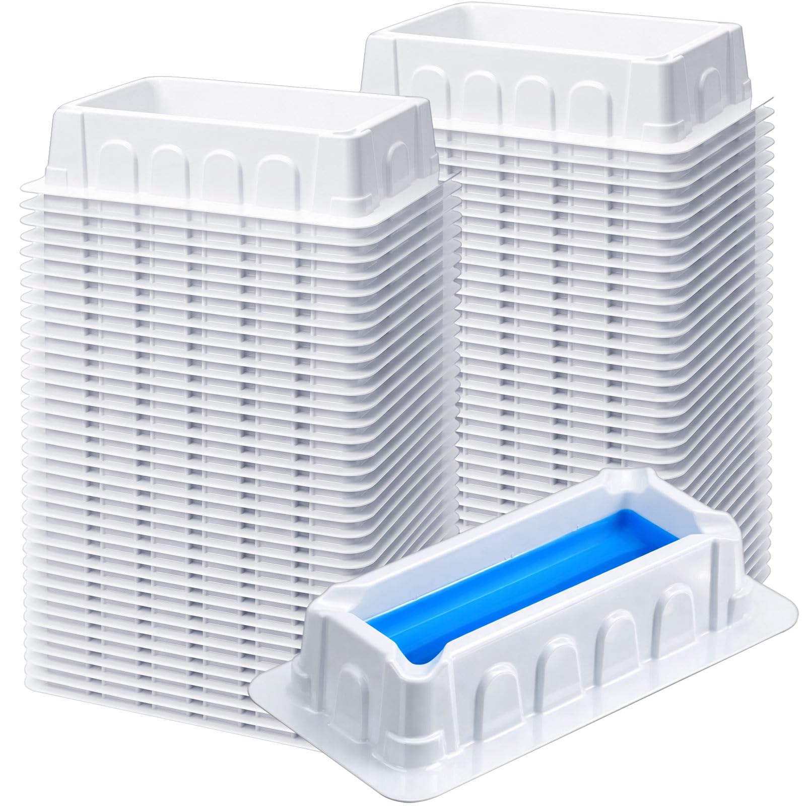 Didaey Depósito de reactivo de 10 ml, 100 unidades, depósito de pipeta estéril con fondo en V, envuelto individualmente, compatible con pipetas individuales y multicanal para laboratorio