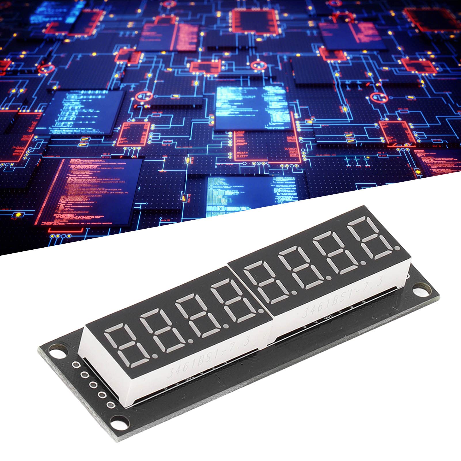 Respicefinem Plug Tube 7×2×2 Digital Display Module Digit 7 Segment Decimal 0.36In Red Light Display Digital Tube