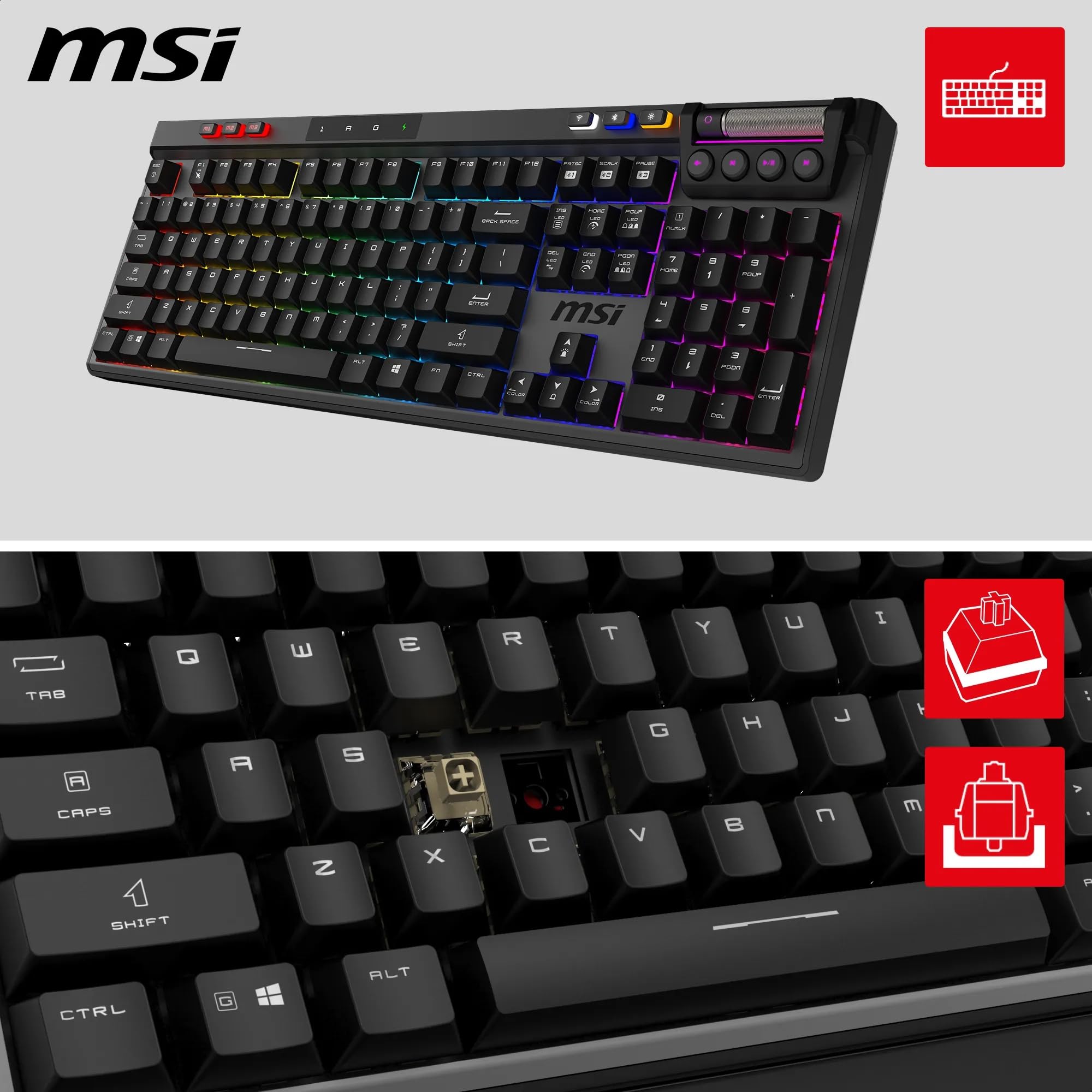 Mini Clavier Sans Fil TECHGEAR Active Strike Pro Clavier QWERTY Bluetooth Sans Fil Avec Clavier Bluetooth