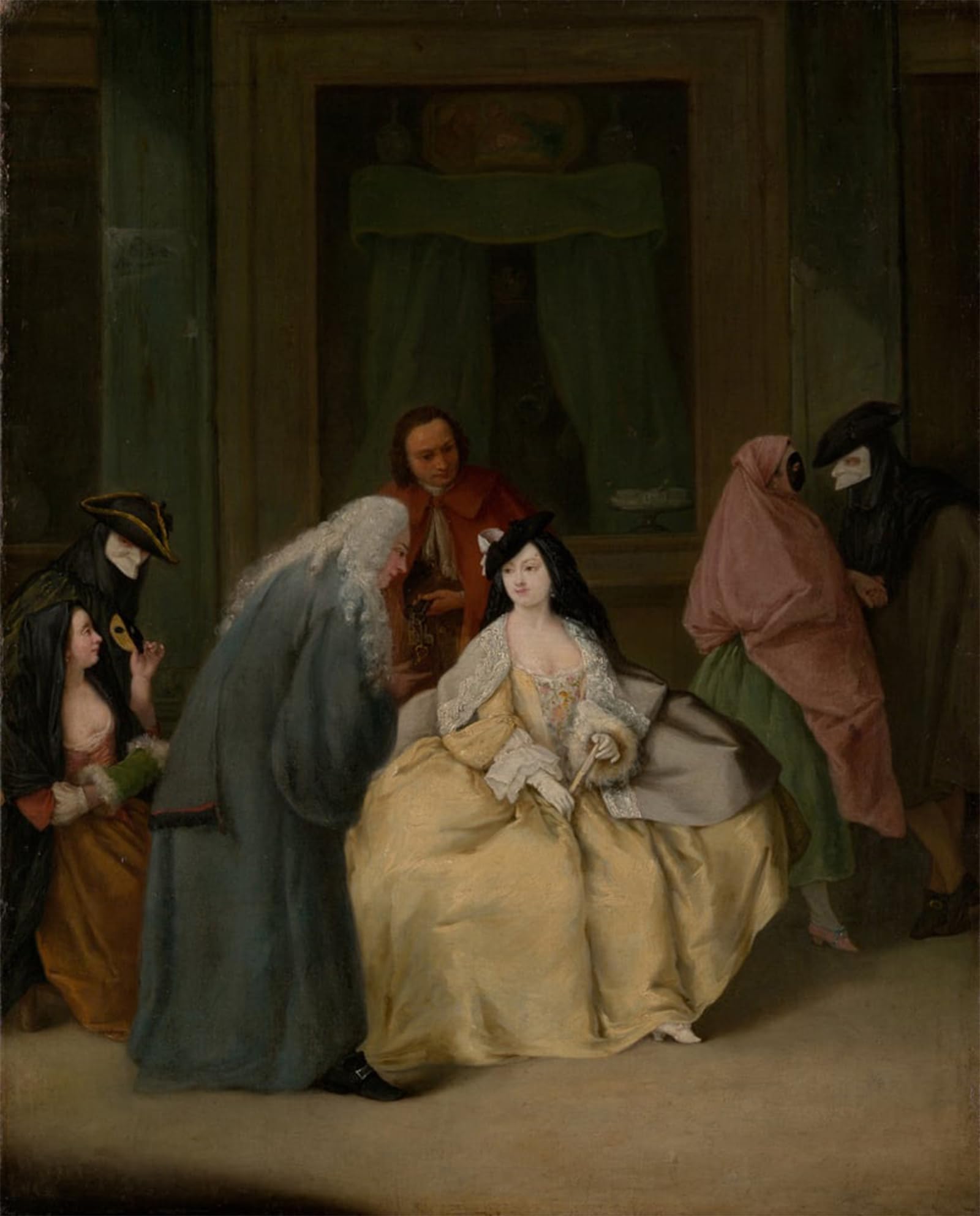 Posteriik No Frame Famous Print Pop Art Wall Art Graffiti The Meeting By Pietro Longhi Art Prints For Home Decor 60X90cm