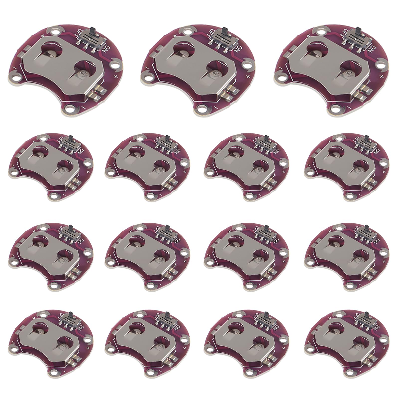 JUZITAO 15PCS Lilypad Coin Cell Battery Holder CR2032 Battery Holder Case Module CR2032 Mount Module for Small Slide Switch Board