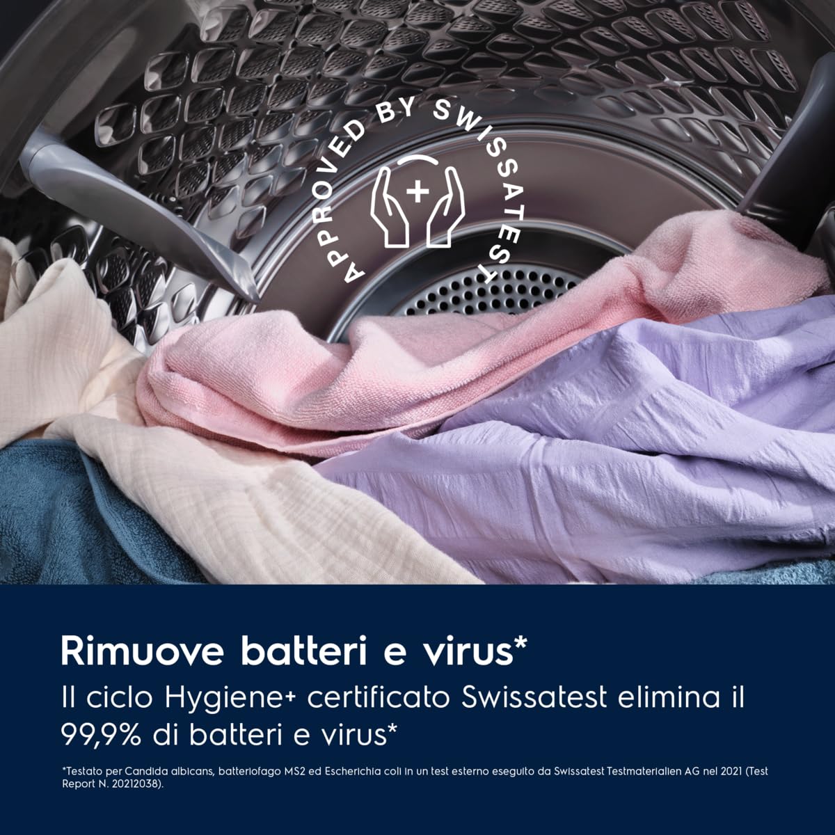 Electrolux 700 DelicateCare EW7H39B – Asciugatrice a pompa di calore 9 kg, Classe B, motore Inverter, programma Hygiene, funzione MixCare per capi misti, luce interna LED