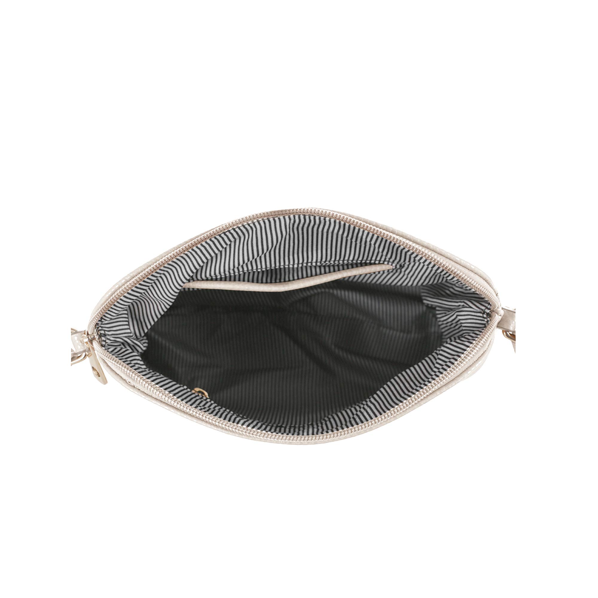 SG SUGU Lightweight Dome Crossbody Bag - Medium Size With Tassel, Zipper Pockets & Adjustable Strap