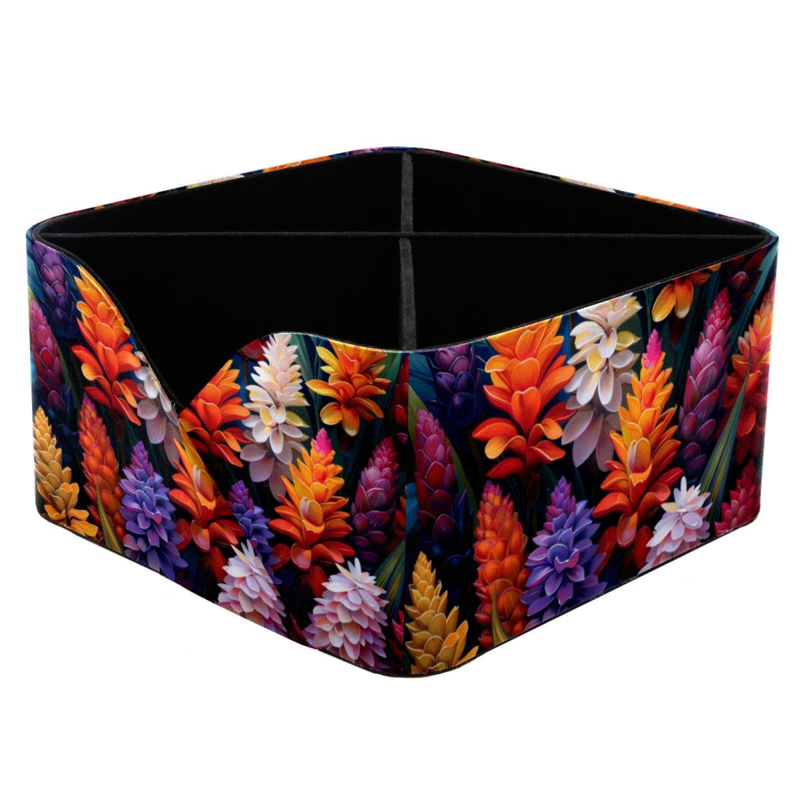Porte-stylo rectangulaire fleurs pour organiser le bureau de votre chambre