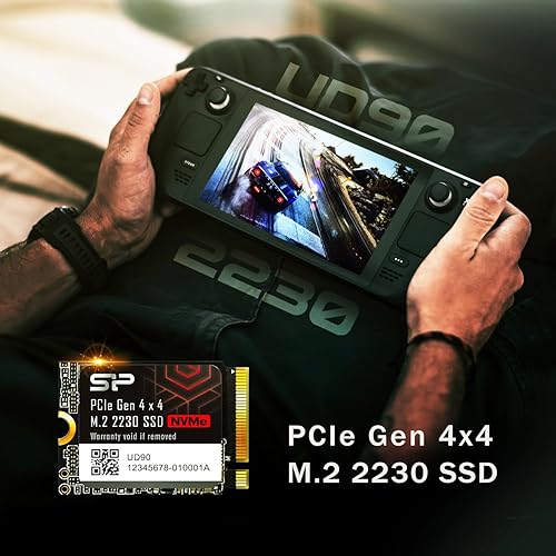 Miniatura 2 de Silicon Power 1TB UD90 2230 NVMe 4.0 Gen4 PCIe M.2 SSD RW hasta 4,9003,200MBs unidad de estado sólido compatible con Steam Deck (SU01KGBP44UD9007MM)