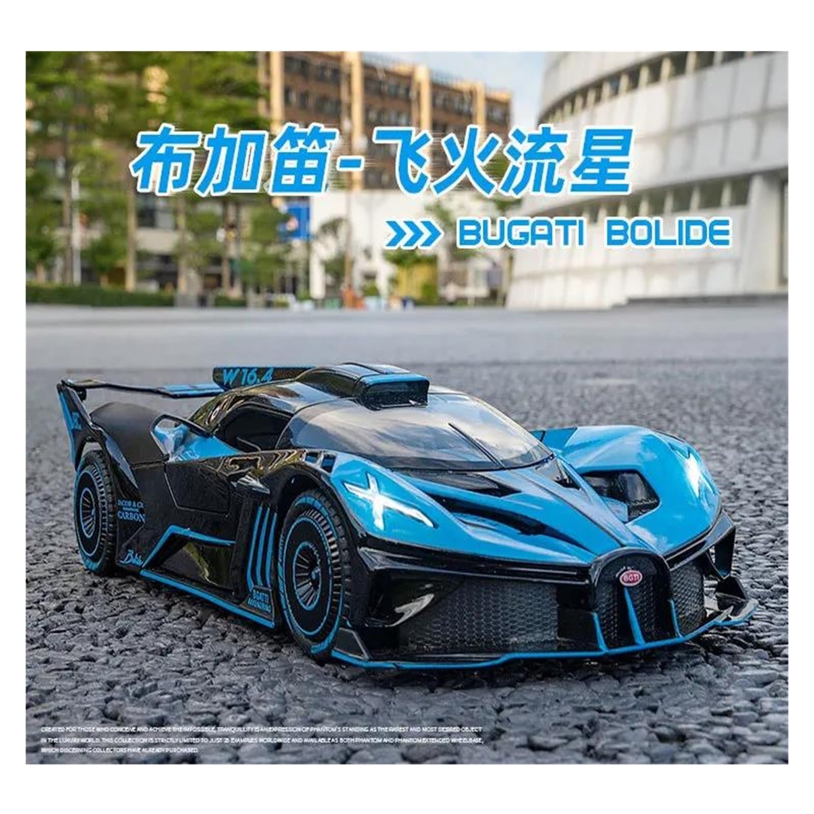 Wokex - 1:24 Pressofuso In Lega Modello Di Auto Luce Tirare Indietro - Foto 5