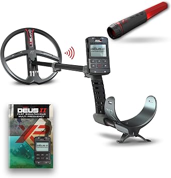 XP DEUS II RC - 11" FMF Coil with MI-6 Pinpointer - waterproof and multifrequency metal detector with XP DEUS II Remote Control & S-Telescopic Stem