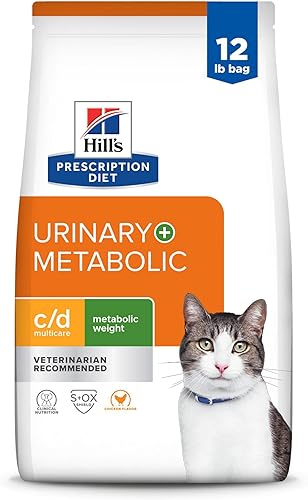 Miniatura 1 de Hill's Prescription Diet cd + Metabolic, Urinary + Weight Care - Alimento seco para gatos, dieta veterinaria, bolsa de 12 libras (el embalaje puede