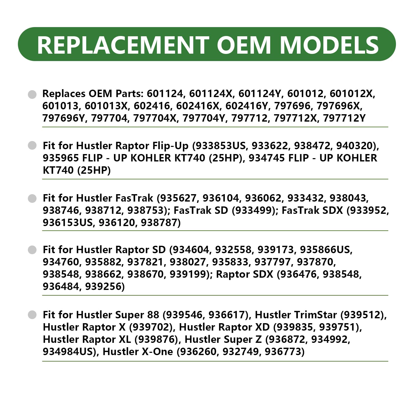 601124 Cuchillas para cortacésped de 137,16 cm (54 Pulgadas) Cuchillas de elevación Baja para Tractor Repuesto 3Piezas