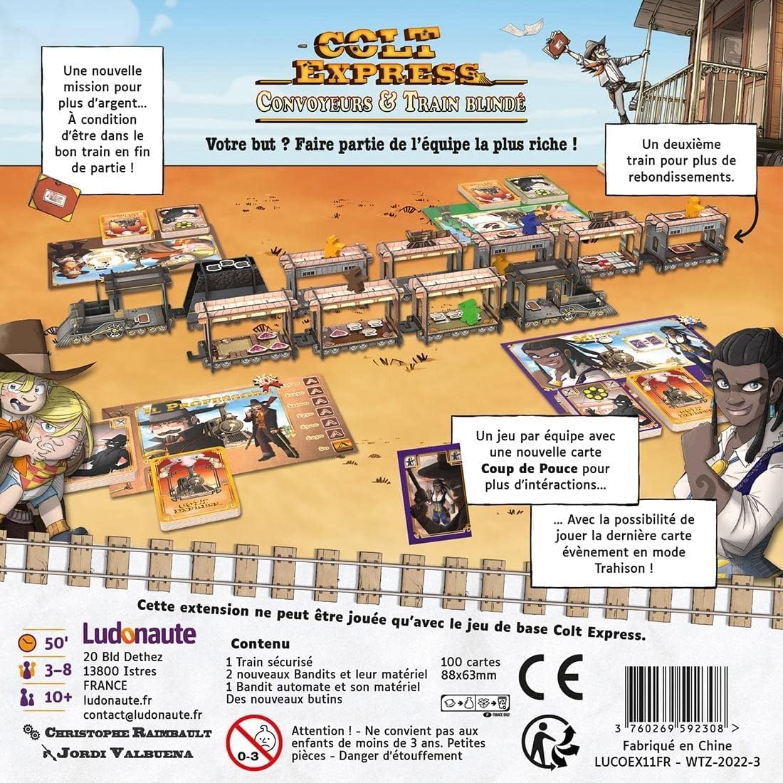 Colt Express przenośniki i pociągi opancerzone, wersja francuska + 1 Decap Blumie (przenośniki)