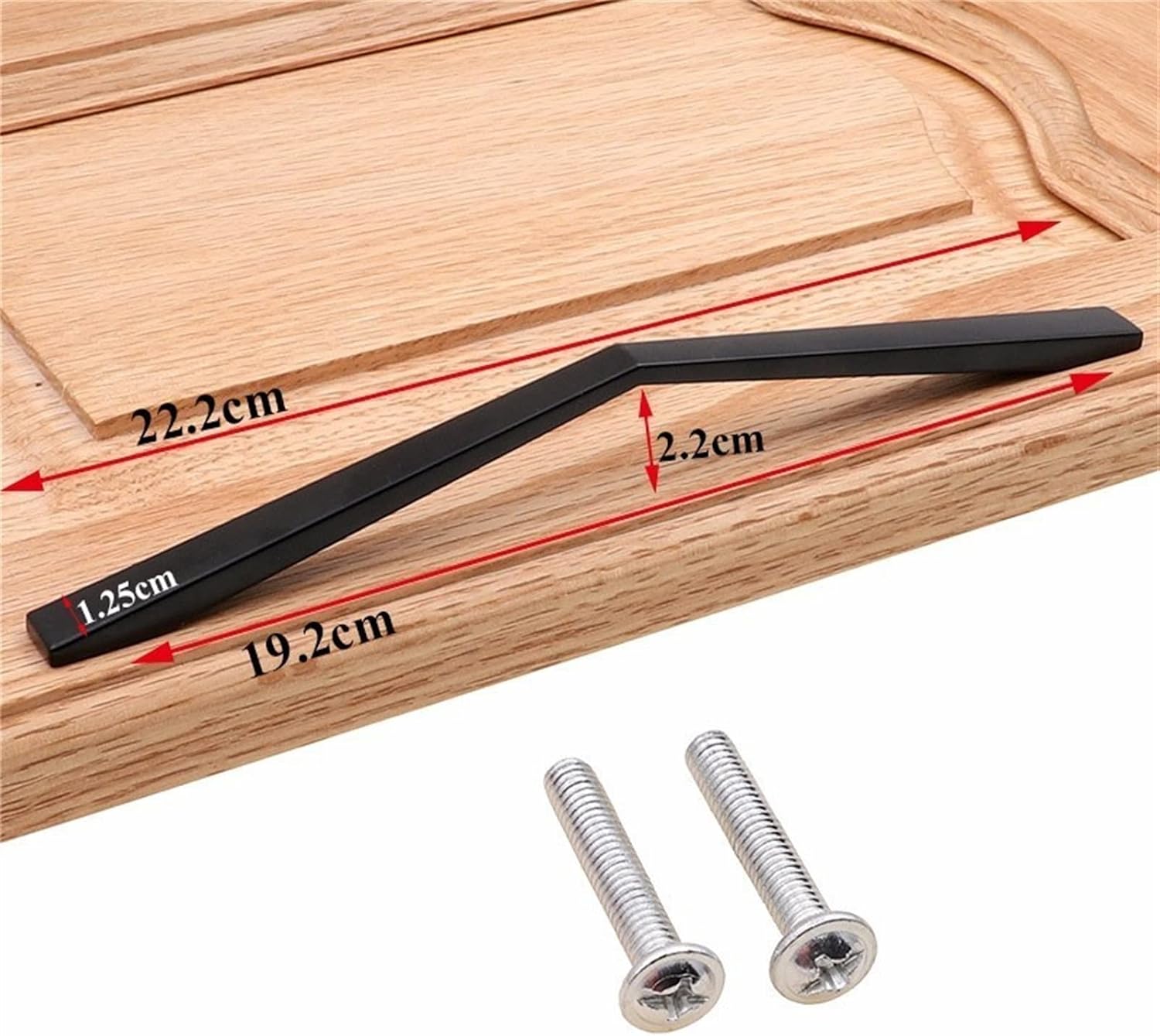 NALsa Black Cabinet Handle Square Furniture Hardware Stainless Steel Kitchen Door Knobs Cupboard Wardrobe Drawer Pulls 1Pcs (Color : 9030-22.2)