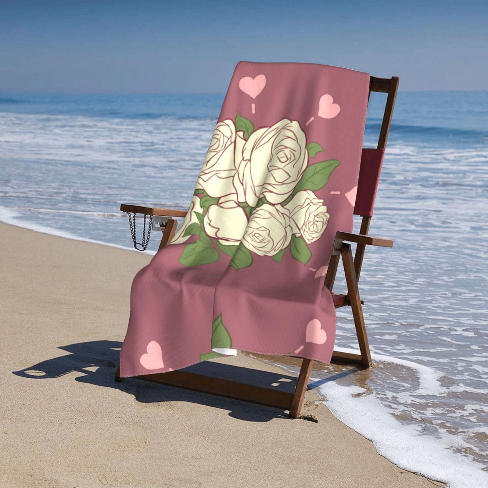 rose タオル Rosefan Embroidered Bath Towels