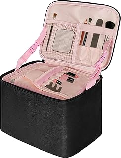 旅行サイズのトイレタリーバッグ,仕切り付きメイクアップ収納ケース,メイク アップ 化粧品 バッグ - キャンプ ホテル バケーション 出張 週末 旅行 一泊 用