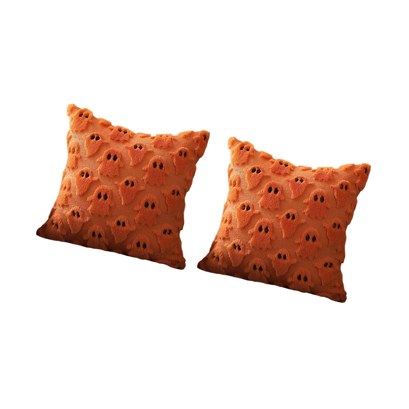 carotoe Bat Pattern Specters Themed Pillow Cover for Halloweens Decorations Sturdy Plush Fabric Plush Halloweens Pillow Cover