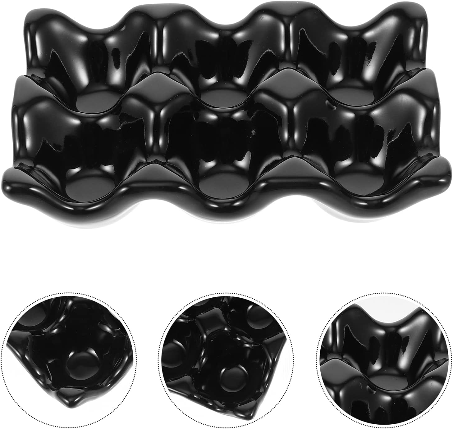 1 Pc Ceramic Egg Tray Porcelain Egg Cups Utensil Tray Egg Crate Egg Carrier Kitchen Egg Storage Flats Section Ceramic Egg Container Egg Filler Flat Refrigerator Ceramics Appetizer