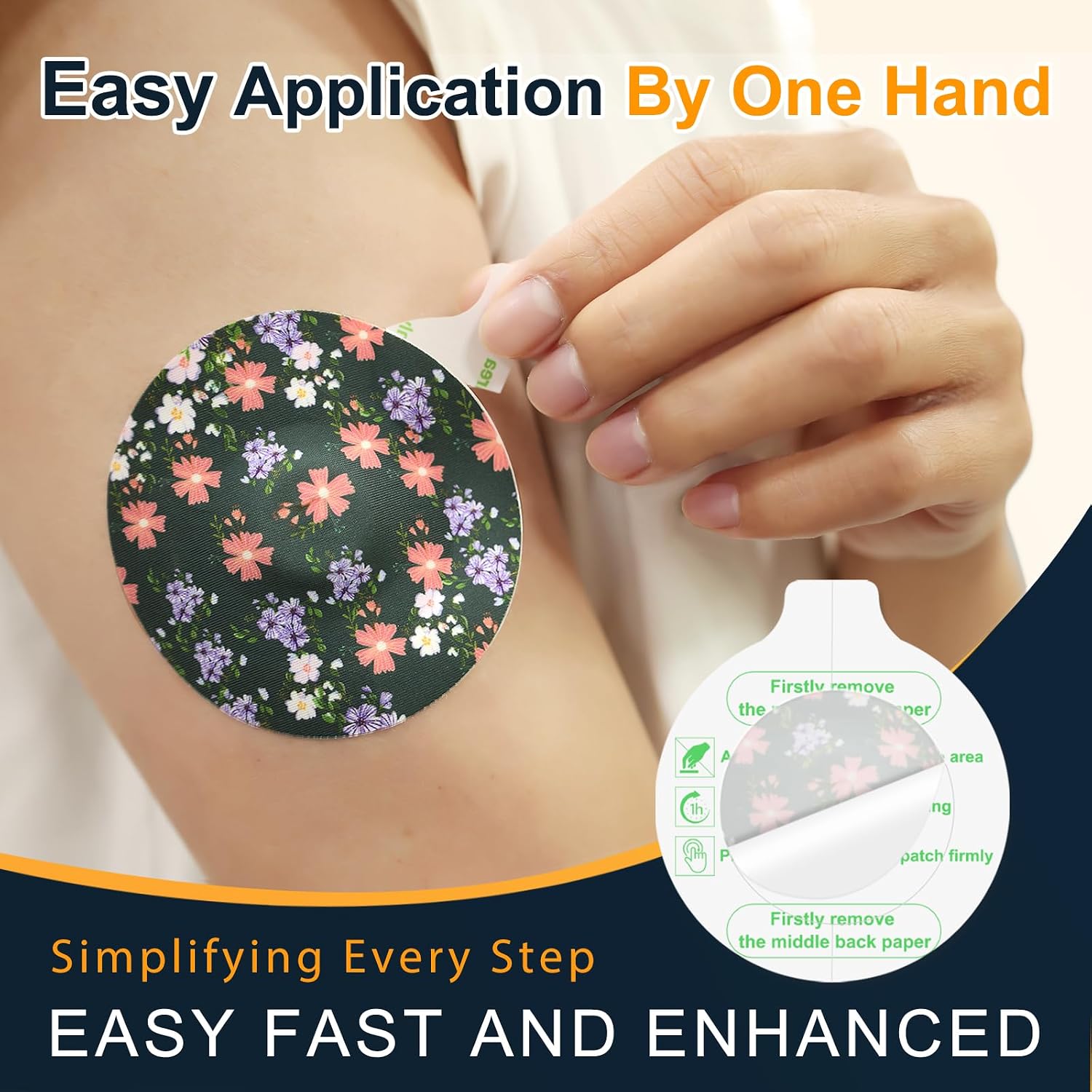 35Pcs Libre 3 Plus Sensor Covers Waterproof with Protective Hard Shell,Easy Peel Pre-Cut CGM Tape,15 Days Adhesive Protection