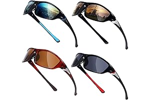 TOODOO Polarized Sunglasses for Men - 4 Pairs for Driving, Sports, and Outdoor Adventure