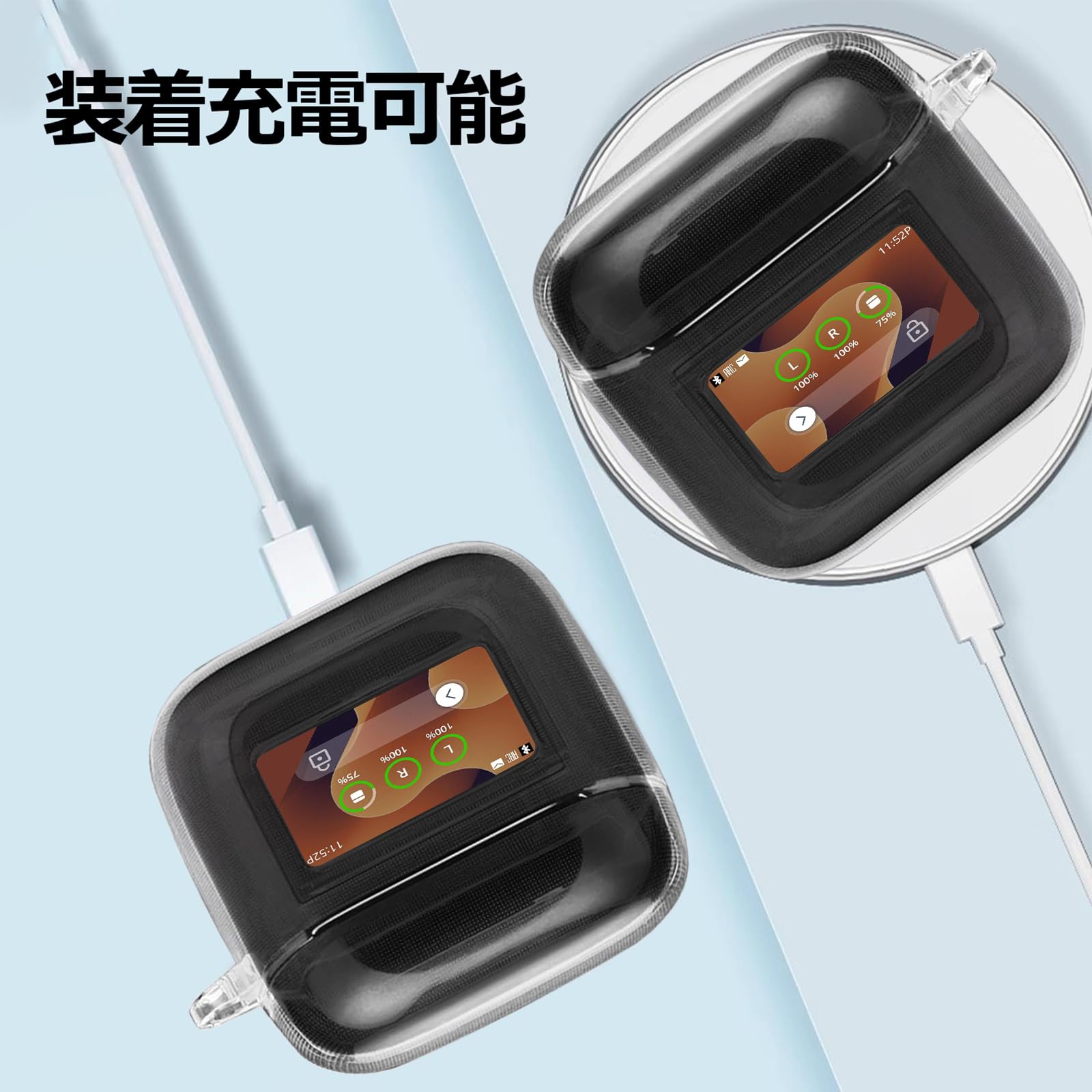 Amazon | ZIZUCHLE For JBL TOUR PRO 3ケース クリア 【JBL TOUR PRO 3