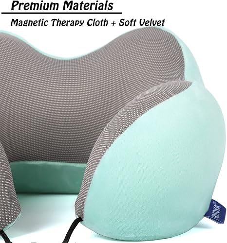 Miniatura 4 de Almohada de viaje, almohada cervical para dormir durante el viaje, hecha al 100 % de espuma viscoelástica pura, almohada suave, cómoda y de apoyo