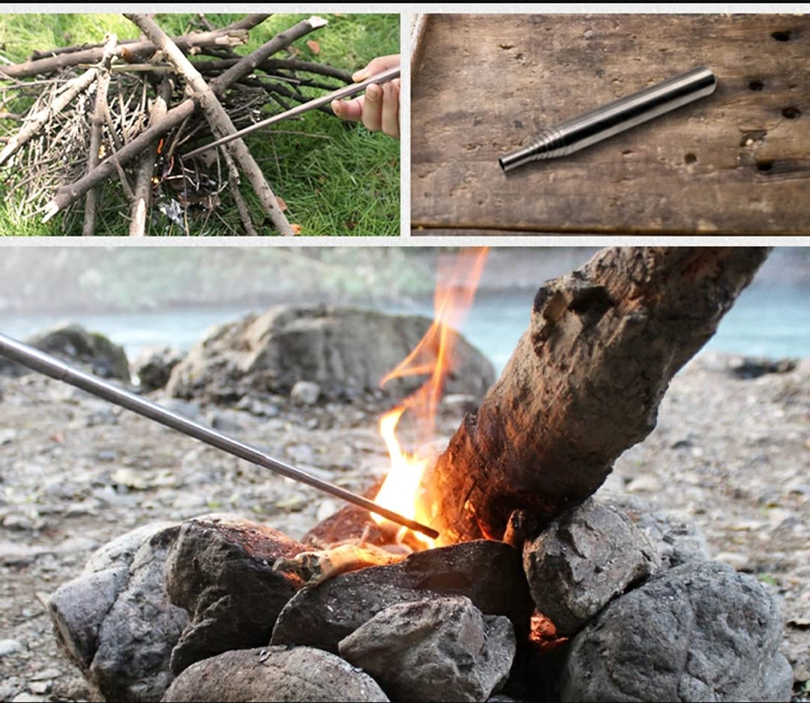 Amazon.co.jp: ファイヤープレーストング 火吹き棒 2点セット 薪ばさみ