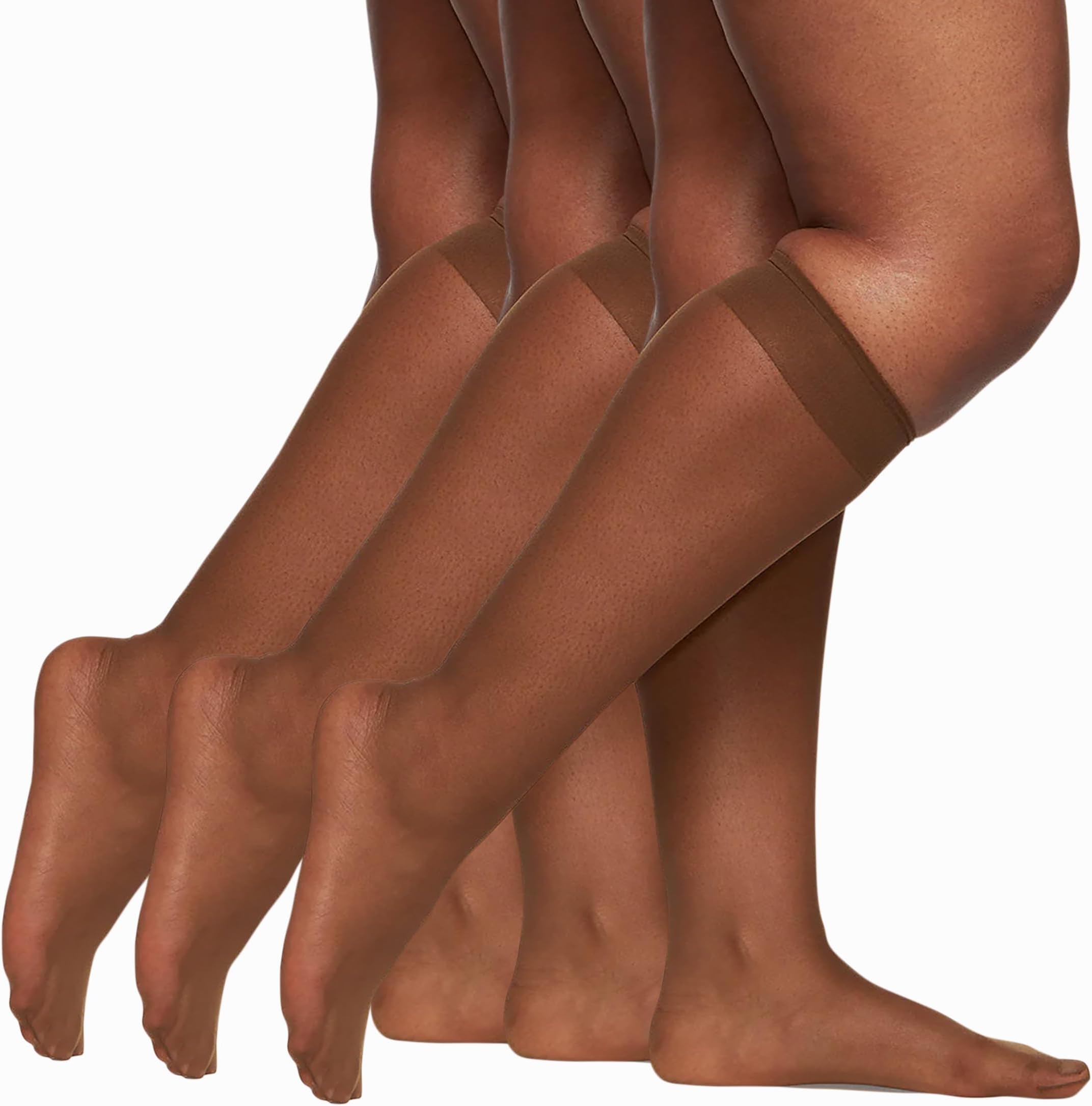 Women's Berkshire Plus Size All Day Sheer Knee Highs - Sandalfoot - 3 Pack - 6729