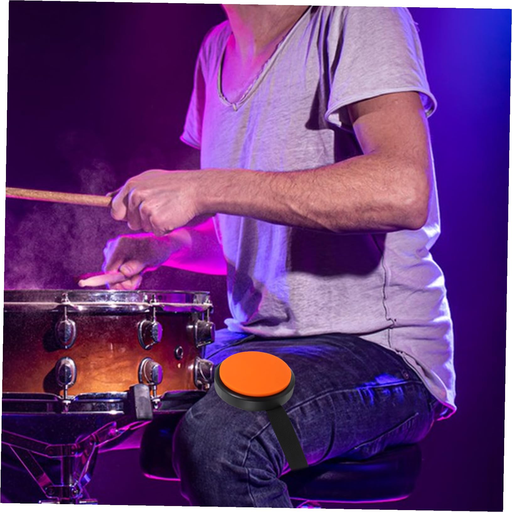 Almohadilla de Práctica para de Silicona Portátil Duradera y Silenciosa Pad para Pierna para Bateristas y Reducción de Ruido Entrenamientos