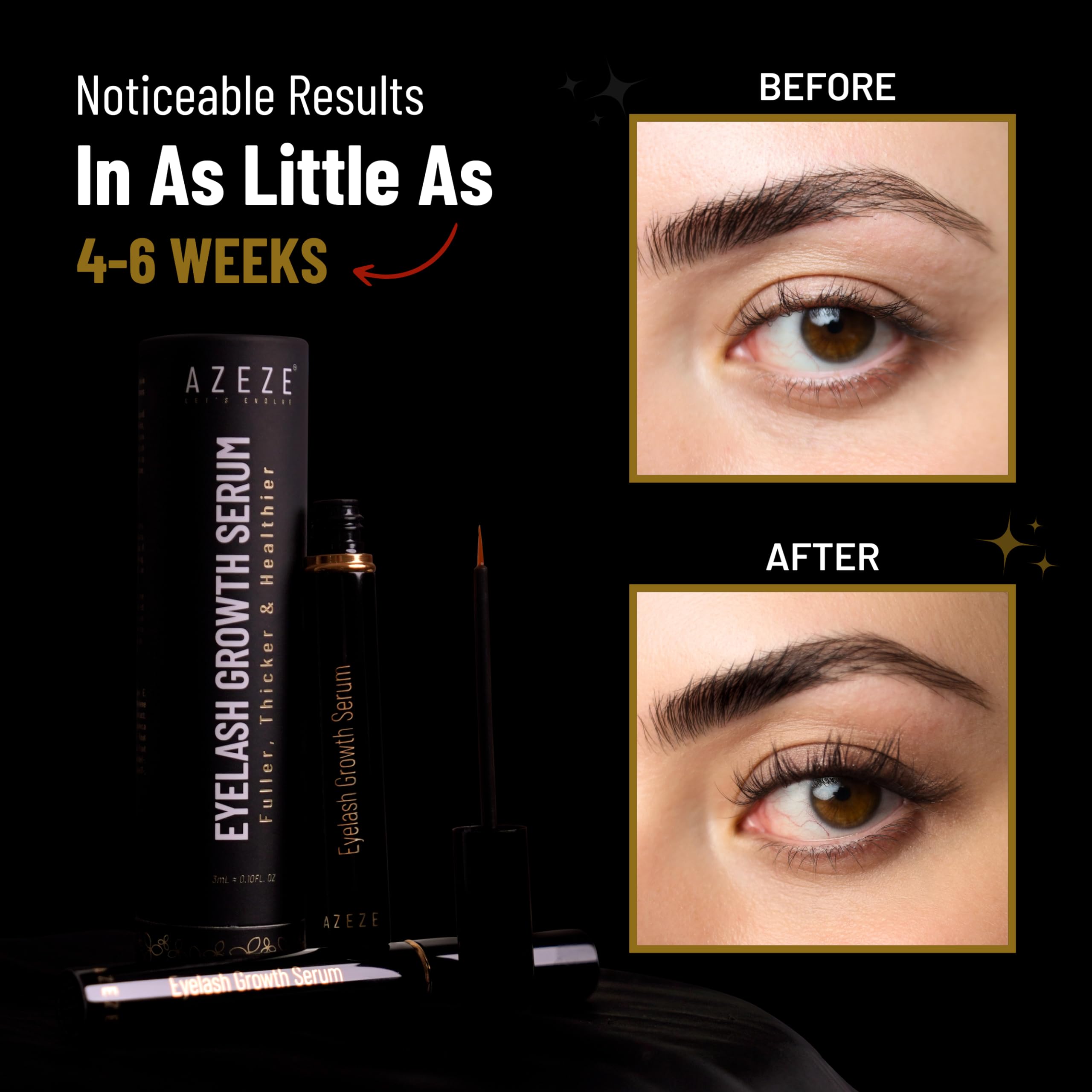 Amazon.com: Azeze Eyelash Growth Serum - Oil-Free Lash Serum for
