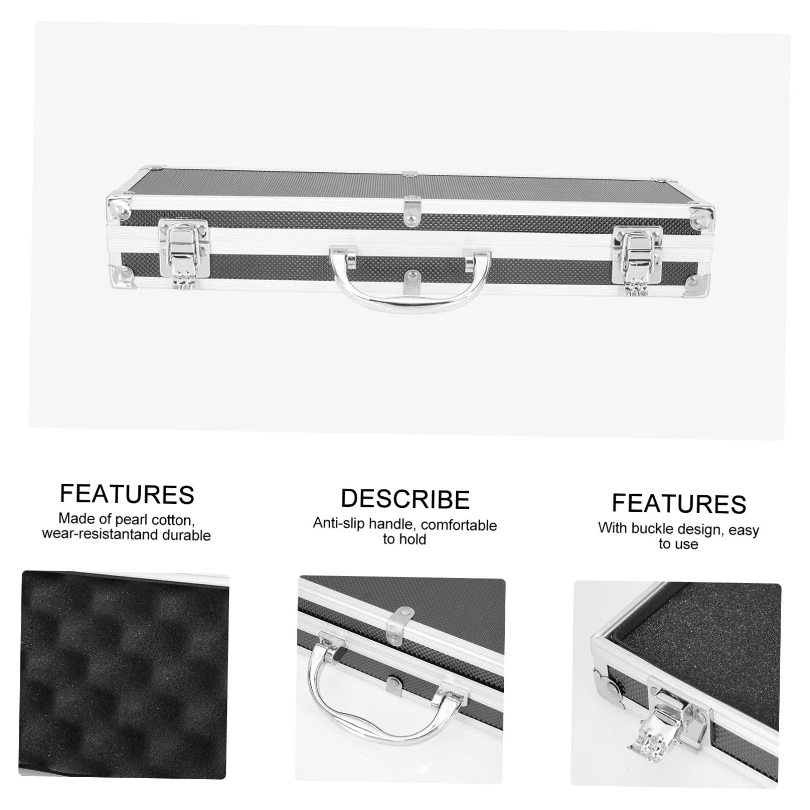 Caja de Herramientas y Asa de Aleación de Aluminio Portátil Resistente Cierre Fácil para Viaje y Uso en Casa