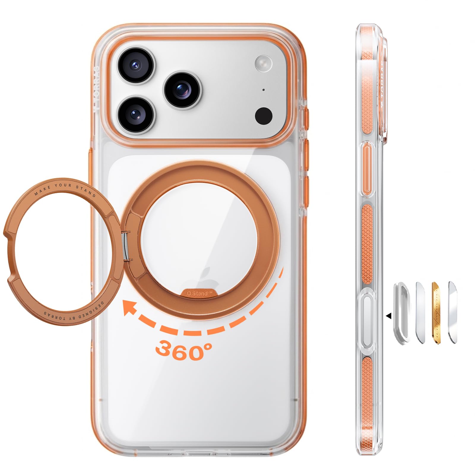 Amazon.com: TORRAS 360 Magnetic Stand for iPhone 17 Pro Case