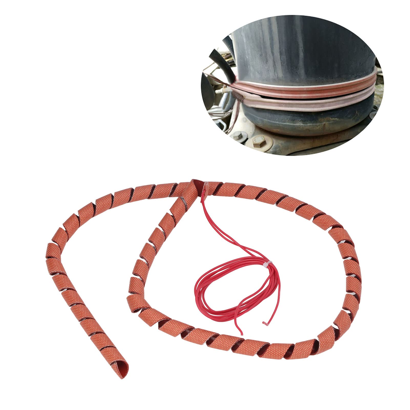 Envoltura Calefactora para Tuberías, Cinta Calefactora en Espiral que Ahorra Mano de Obra para Mangueras de Plástico (10 mm (0,39 pulgadas) de diámetro externo)