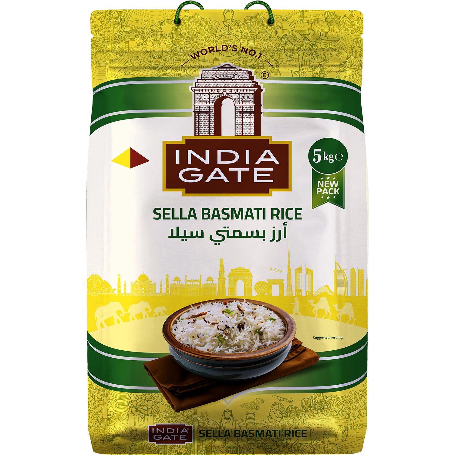 INDIA GATE - Sella Basmati Reis - 4 X 5 KG - Multipack