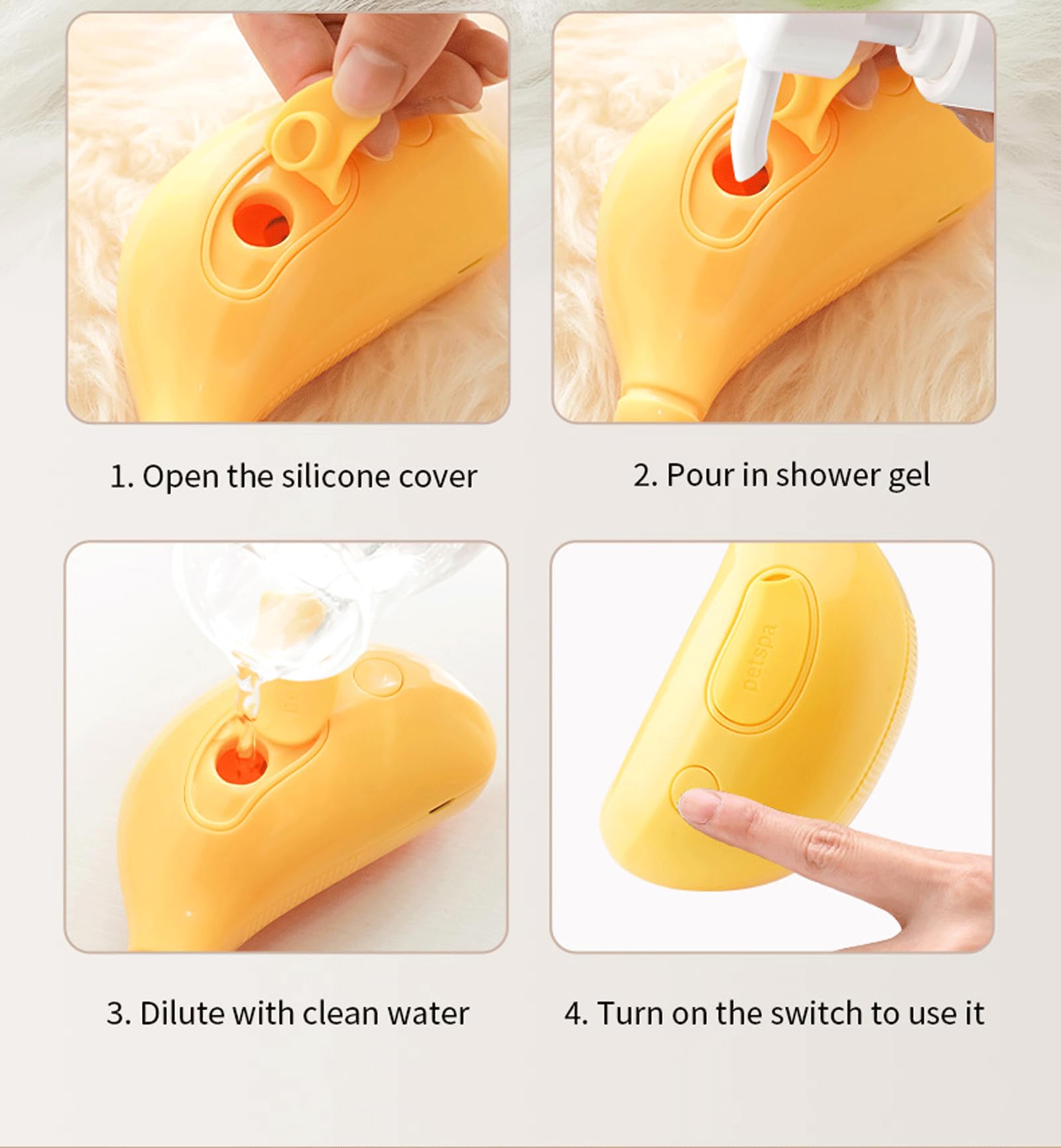 Brosse Chien Chat à Vapeur, 3 En 1 Peigne De Massage En Spray Pour Chats, Brosse à Chat Rechargeable,Cat Steamer Brush for Massage, Cat Hair Brush for Tangled and Loosse Hair