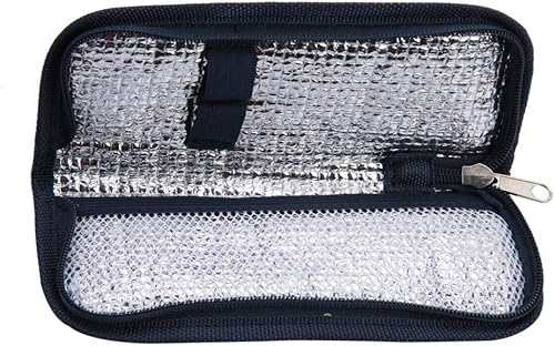 Bolsa de viaje con enfriador de insulina, estuche organizador de medicamentos para diabéticos con 2 colores para uso diario, almacenamiento de