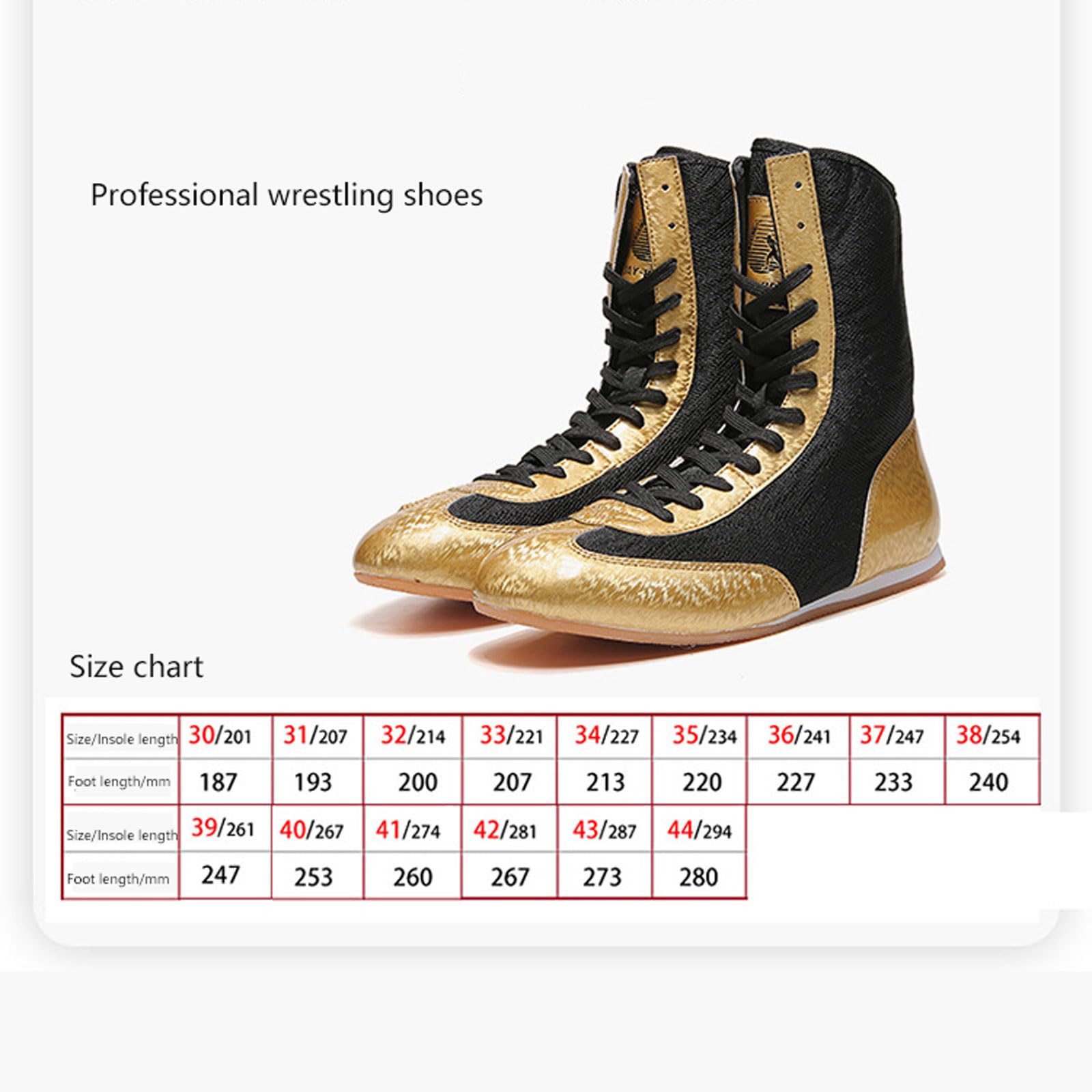 Scarpe da Boxe Professionali per Uomo,Scarpe da Wrestling Antiscivolo,Unisex Scarpe da Boxe,Non-Slip Leggero Confortevole scarpe per bodybuilding,stivali lunghi,per Boxe,Lotta,Sollevamento Pesi